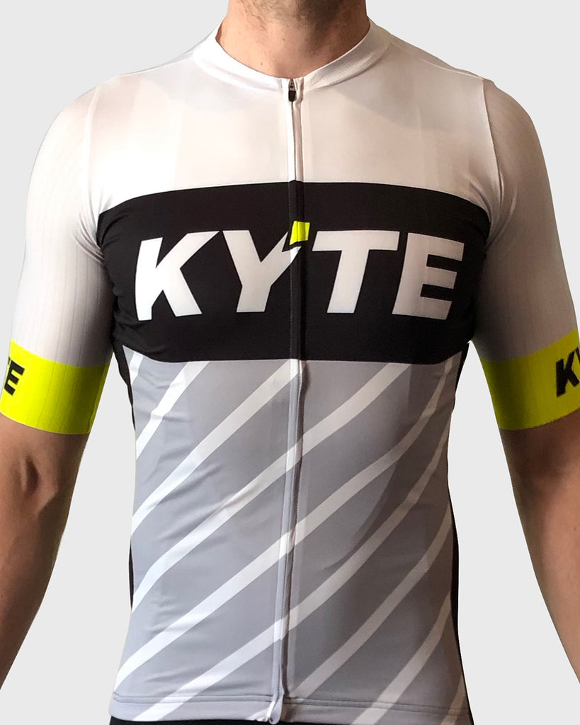 KYTE Cadence Pro Short Sleeve Jersey - White / Grey