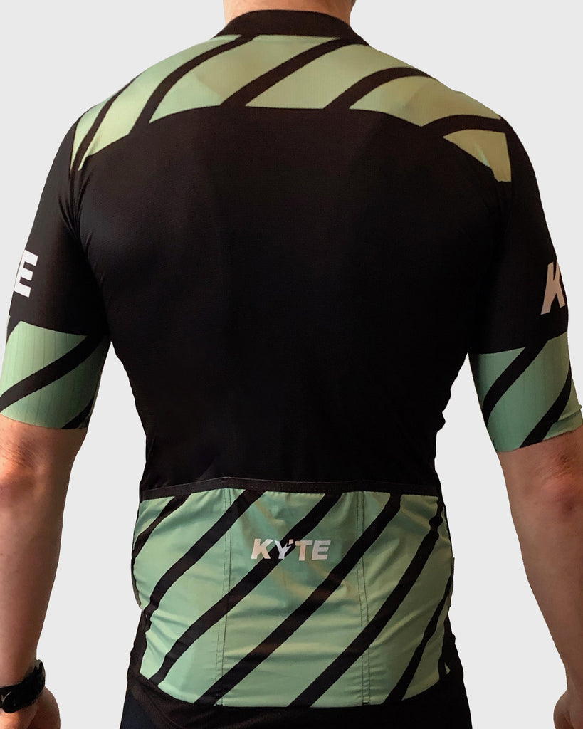 KYTE Carbon Short Sleeve Jersey - Black / Green