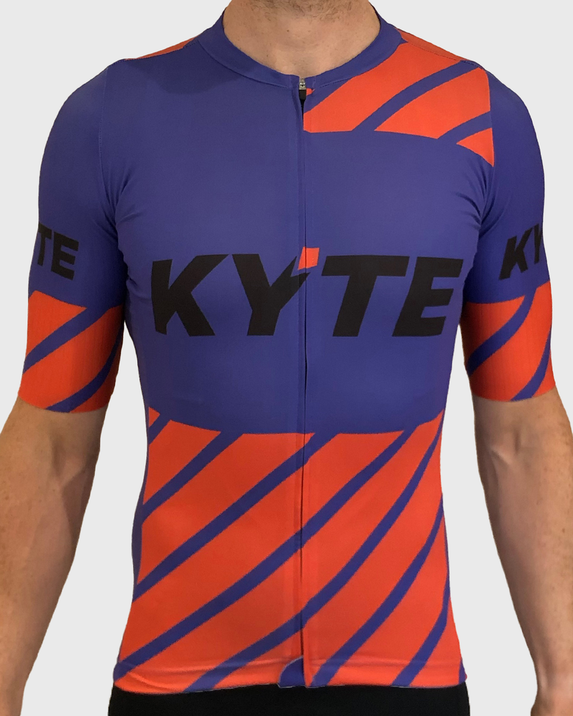 KYTE Carbon Short Sleeve Jersey - Purple / Orange