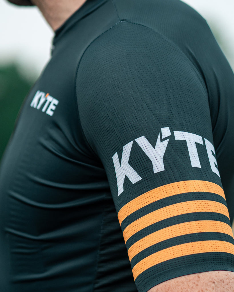 KYTE Race Short Sleeve Jersey - Green / Orange